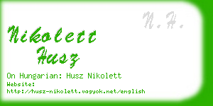 nikolett husz business card